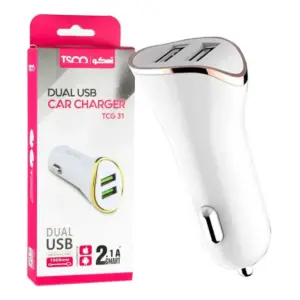 Tsco Car Charger TCG31 White-Gold