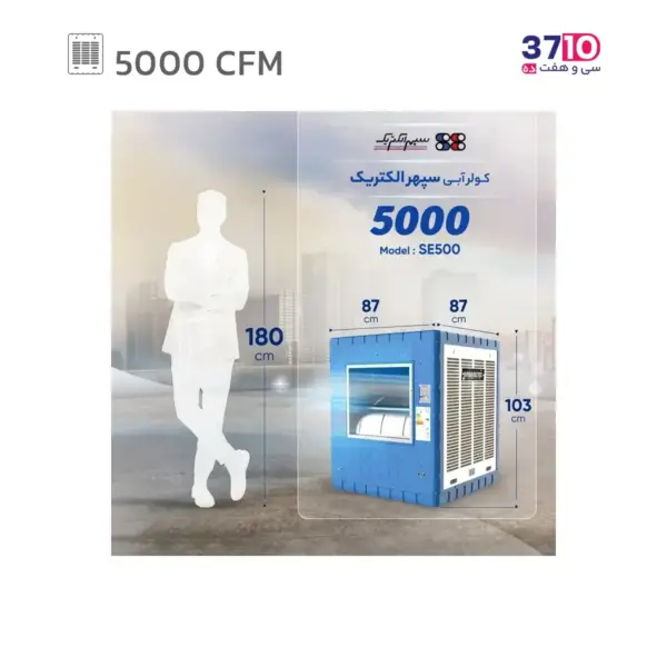 کولر آبی 5000 سپهر الکتریک مدل SE 500 از راهنما