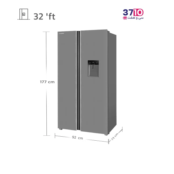 یخچال فریزر ساید بای ساید ایکس ویژن XVISION مدل TS666-ASD اینوکس از راهنما
